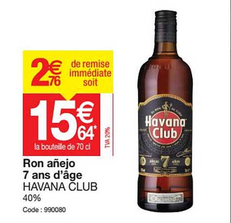 ron añejo 7 ans d'âge havana club