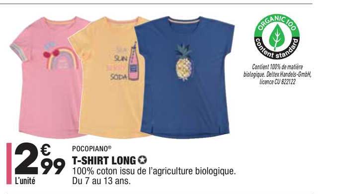 T-shirt Long Pocopiano