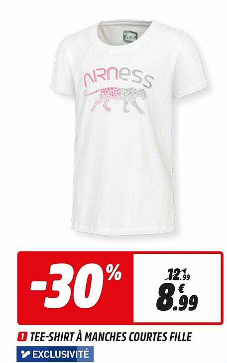 tee-shirt à manches courtes fille airness