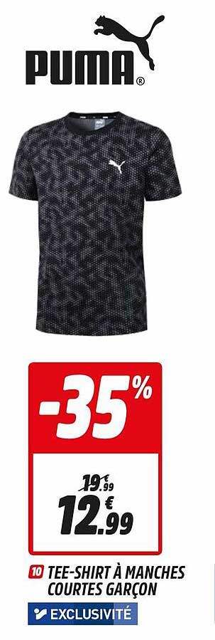 tee-shirt à manches courtes garçon puma