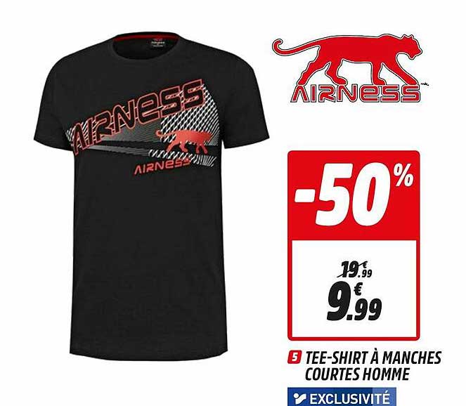 tee-shirt à manches courtes homme airness