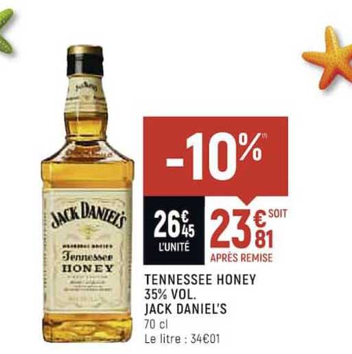 tennessee honey 35% vol. jack daniel's