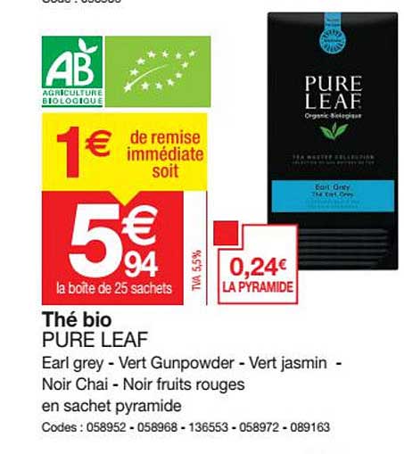 Thé Bio Pure Leaf