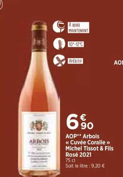 aop arbois «cuvée coralie» michel tissot & fils rosé 2021