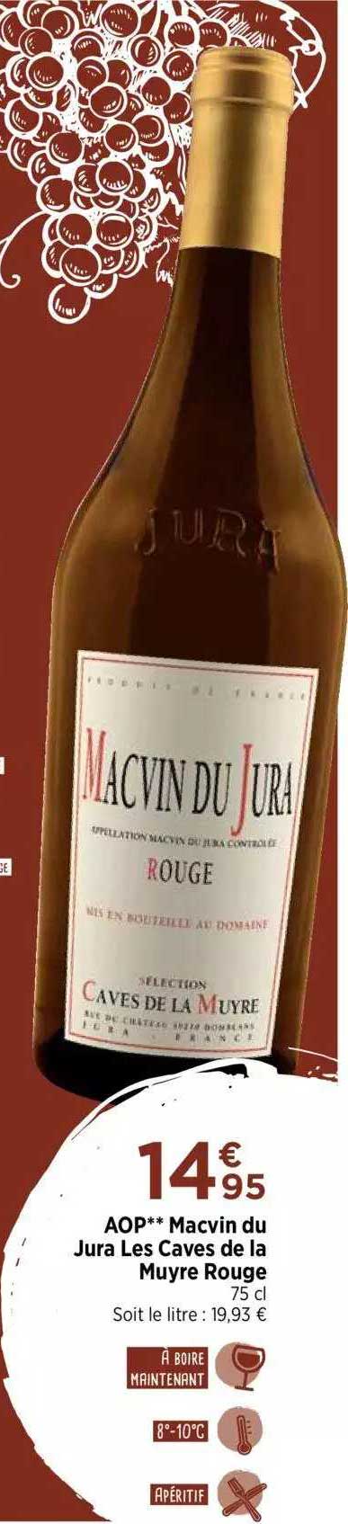 Aop Macvin Du Jura Les Caves De La Muyre Rouge