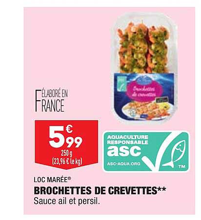 Brochettes De Crevettes Loc Marée