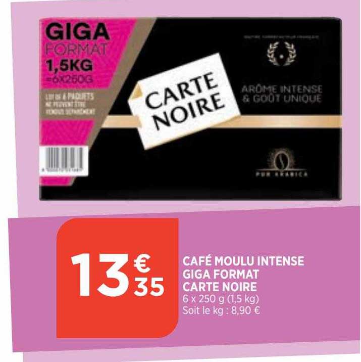 Café Moulu Intense Giga Format Carte Noire