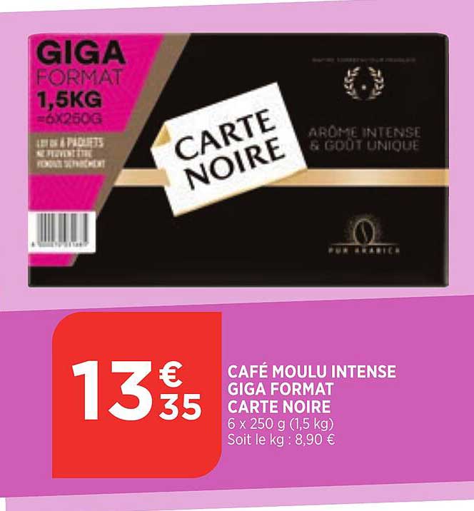 café moulu intense giga format carte noire