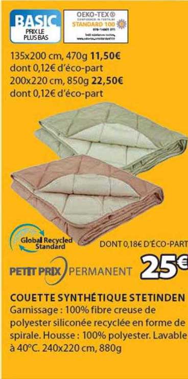 Couette Synthétique Stetinden