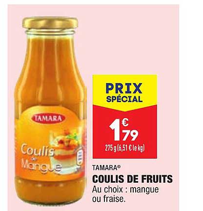 coulis de fruits tamara