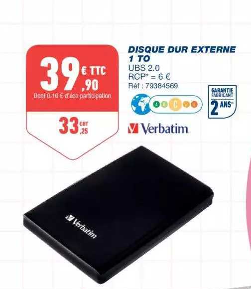 disque dur externe 1to verbatim