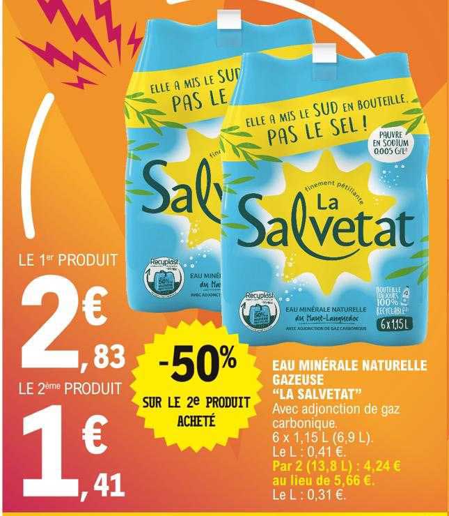 Eau Minérale Naturelle Gazeuse "la Salvetat"