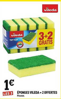 éponges vileda + 2 offertes