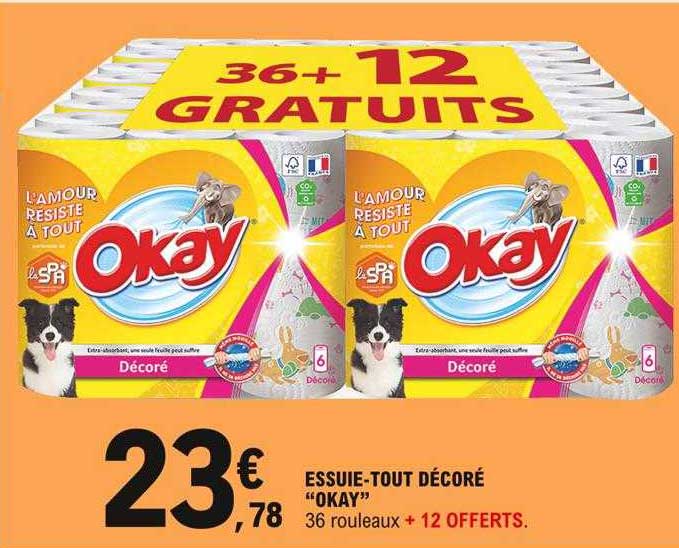 Essuie-tout Décoré "okay"