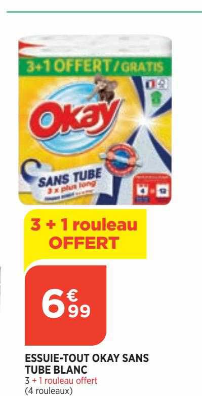 essuie-tout okay sans tube blanc