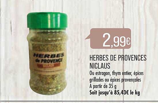 herbes de provences niclaus