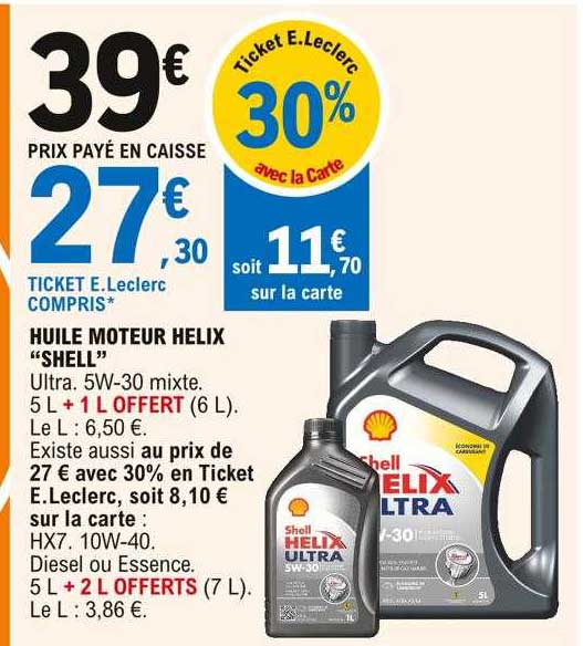 huile moteur helix "shell"