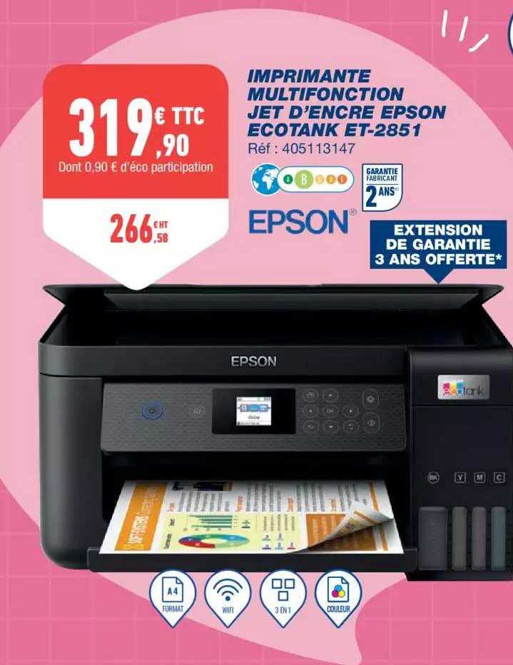 imprimante multifonction jet d'encre epson ecotank et-2851