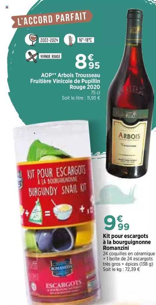 kit pour escargots à la bourguignonne romanzini