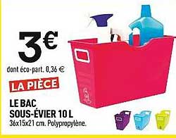 le bac sous-évier 10l