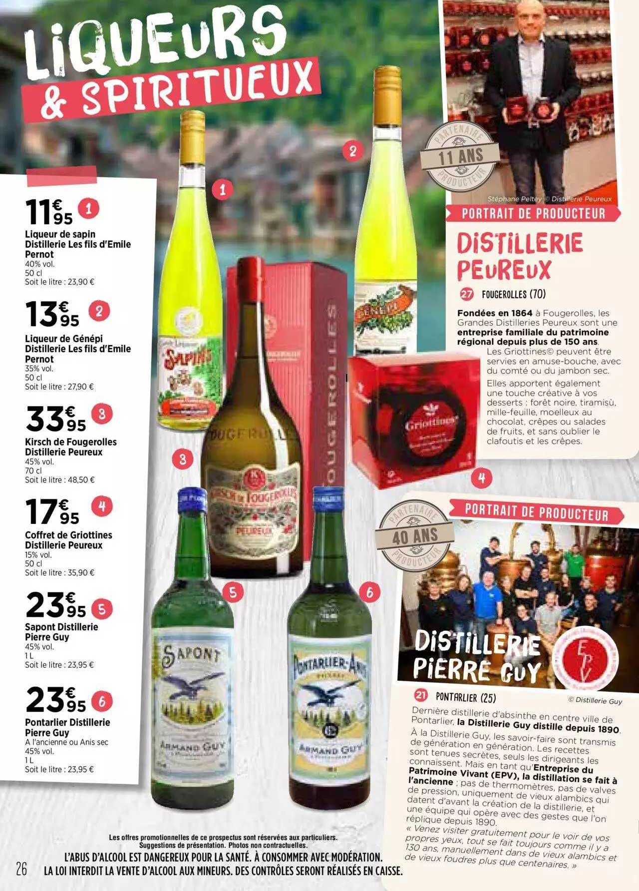 liqueurs & spiritueux : distillerie peureux, distillerie pierre guy