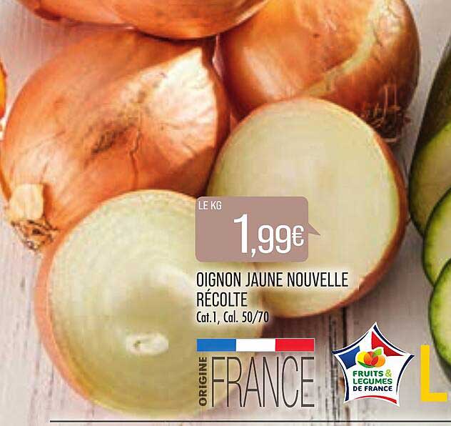 oignon jaune nouvelle récolte