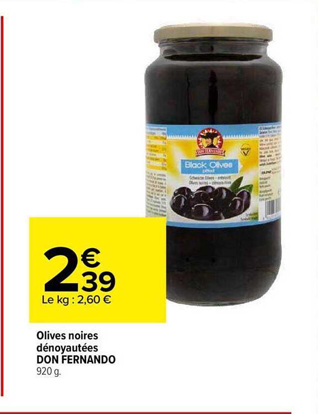 olives noires dénoyautées don fernando