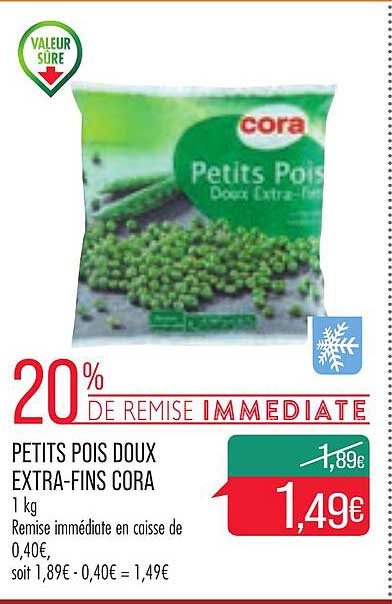 petits pois doux extra-fins cora