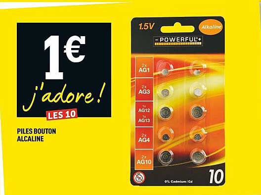 piles bouton alcaline