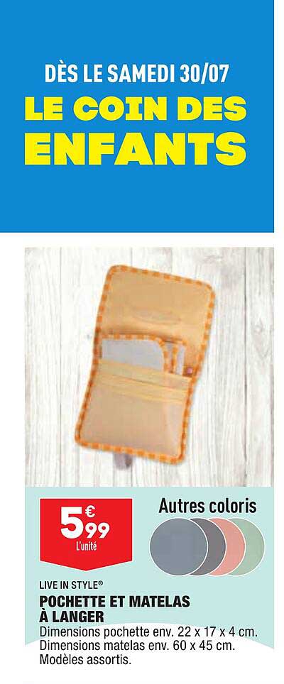 pochette et matelas à langer live in style