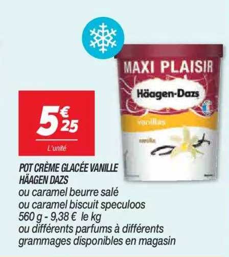 pot crème glacée vanille häagen-dazs