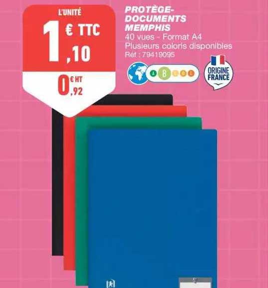 protège-documents memphis