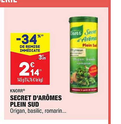 secret d'arômes plein sud knorr