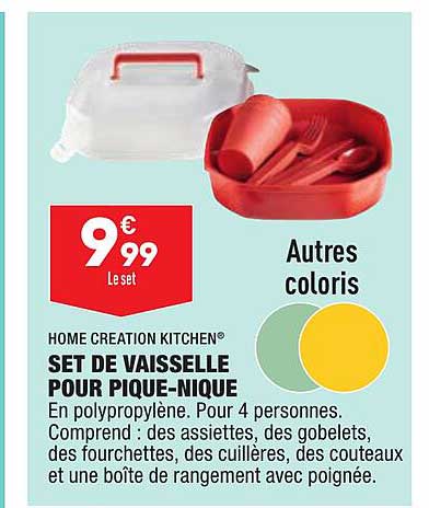 set de vaisselle pour pique-nique home creation kitchen