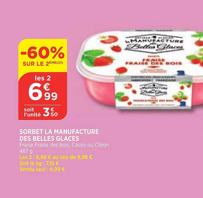 sorbet la manufacture des belles glaces