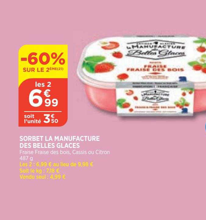 sorbet la manufacture des belles glaces