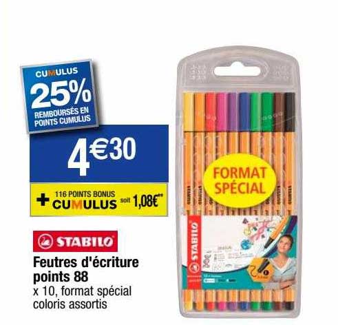 stabilo feutres d'écriture points 88