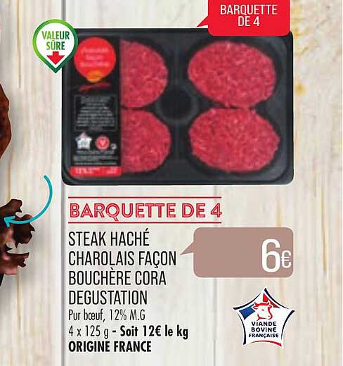 steak haché charolais façon bouchère cora degustation