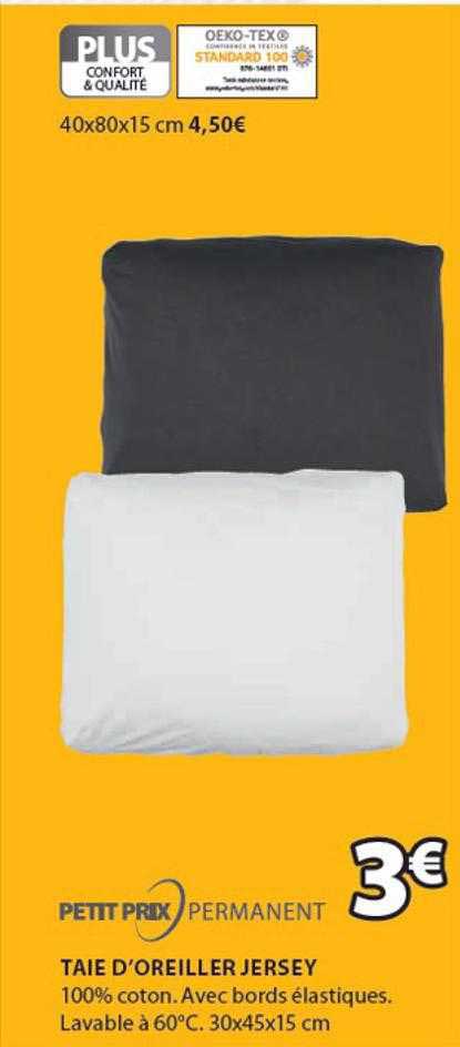 taie d'oreiller jersey