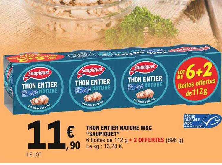 Thon Entier Nature Msc "saupiquet"