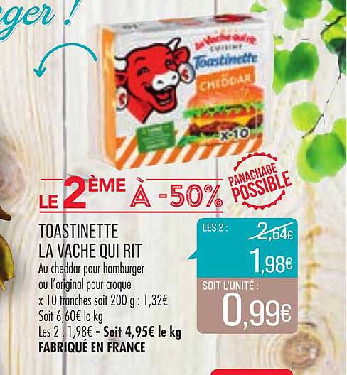 toastinette la vache qui rit