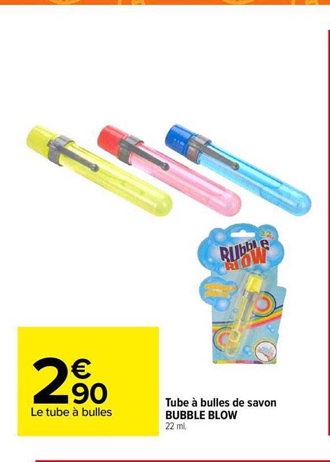 tube à bulles de savon bubble blow