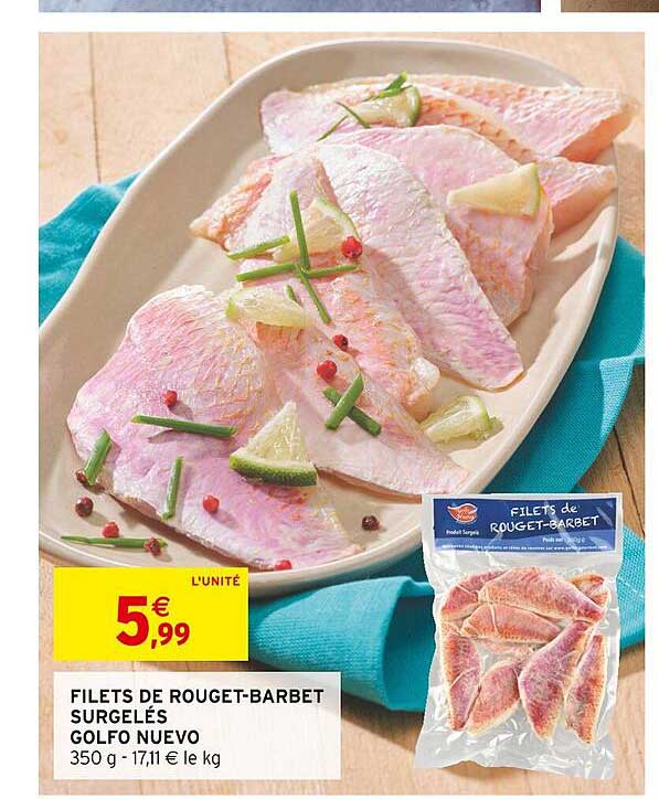filets de rouget-barbet surgelés golfo nuevo