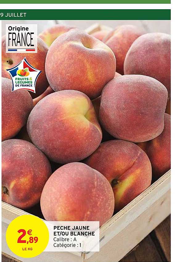 pêche jaune et/ou blanche