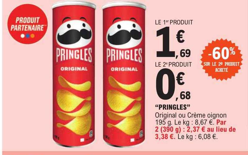 "pringles" Original Ou Crème Oignon