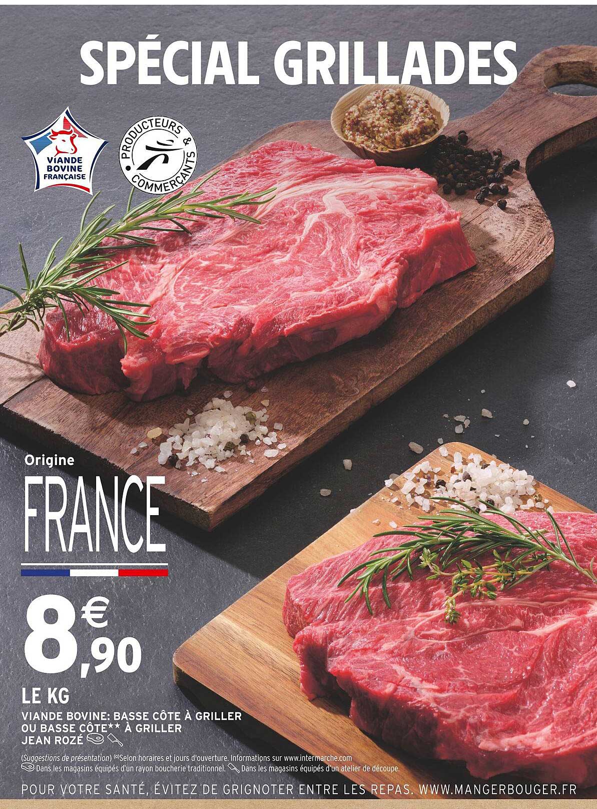 viande bovine : basse côte à griller ou basse côte**à griller jean rozé