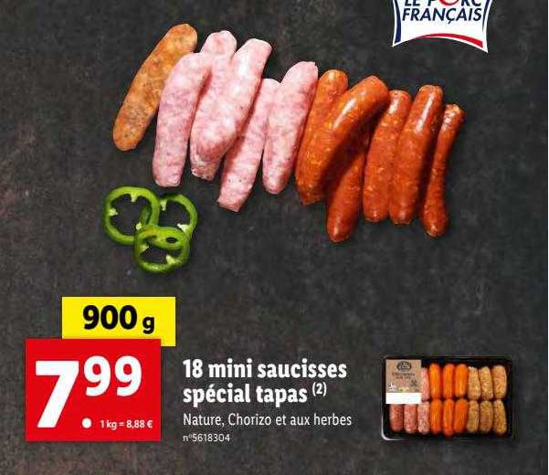 18 Mini Saucisses Spécial Tapas