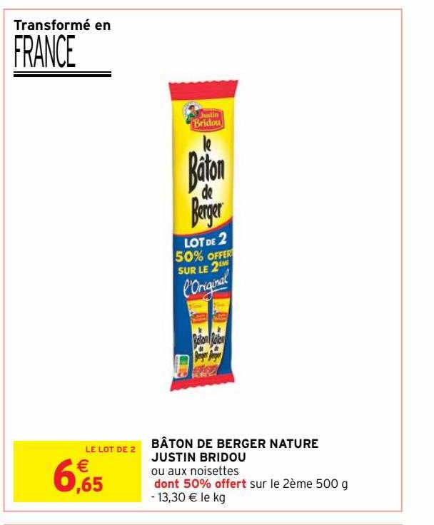 Bâton De Berger Nature Justin Bridou