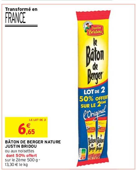 bâton de berger nature justin bridou