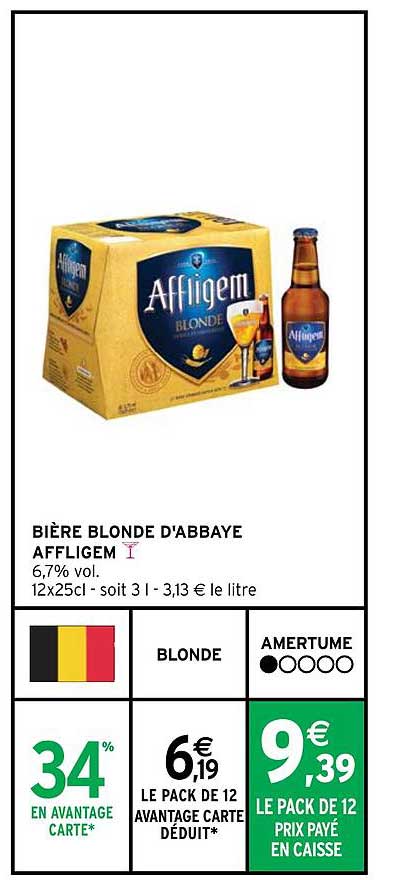 Bière Blonde D'abbaye Affligem
